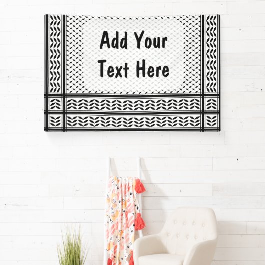 Keffiyeh Symbool van het Palestijnse Verzetspatroo Spandoek (Insitu)