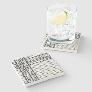 Keffiyeh Symbool van het Palestijnse Verzetspatroo Stenen Onderzetter