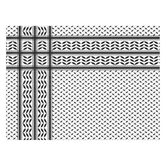 Keffiyeh Symbool van het Palestijnse Verzetspatroo Tafelkleed (Voorkant (Horizontaal))