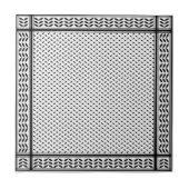 Keffiyeh Symbool van het Palestijnse Verzetspatroo Tegeltje (Voorkant)