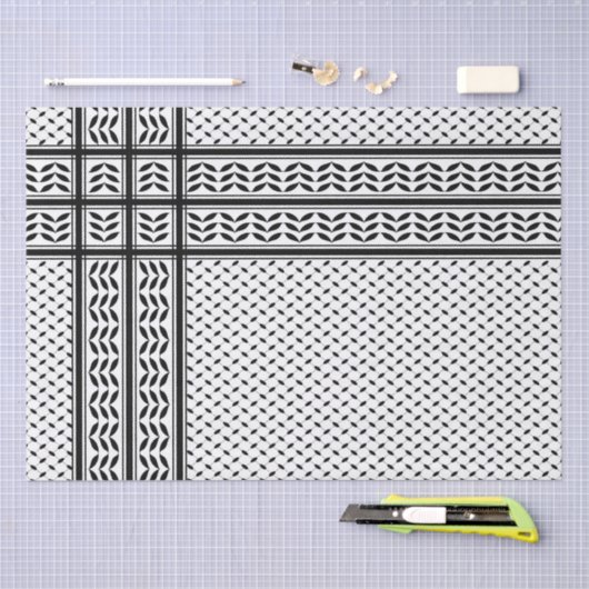 Keffiyeh Symbool van het Palestijnse Verzetspatroo Tissuepapier (Craft)