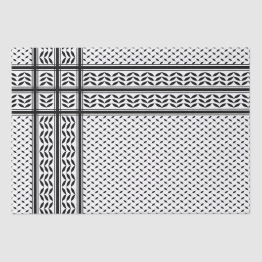 Keffiyeh Symbool van het Palestijnse Verzetspatroo Tissuepapier (Voorkant)