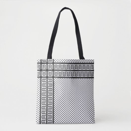 Keffiyeh Symbool van het Palestijnse Verzetspatroo Tote Bag (Voorkant)