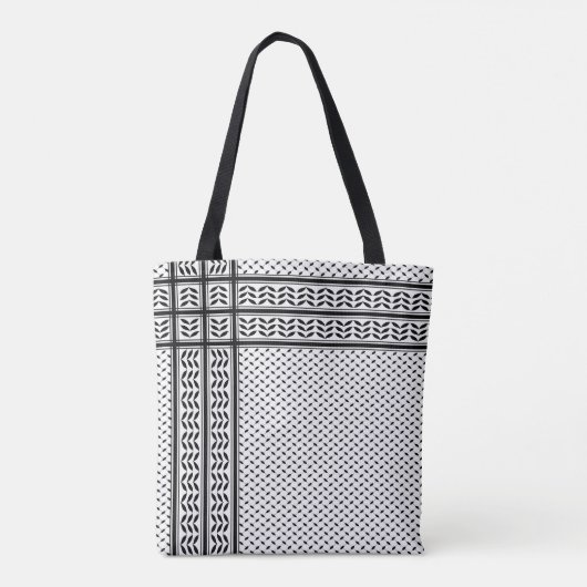 Keffiyeh Symbool van het Palestijnse Verzetspatroo Tote Bag (Achterkant)