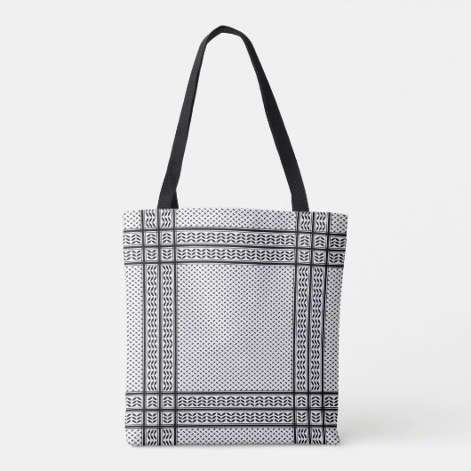 Keffiyeh Symbool van het Palestijnse Verzetspatroo Tote Bag (Achterkant)