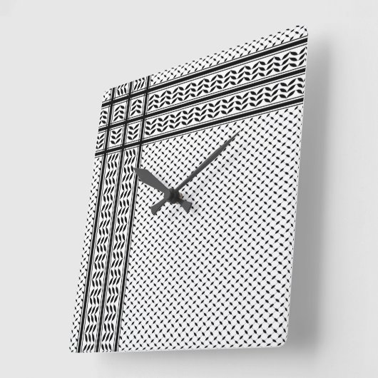 Keffiyeh Symbool van het Palestijnse Verzetspatroo Vierkante Klok (Hoek)