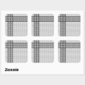 Keffiyeh Symbool van het Palestijnse Verzetspatroo Vierkante Sticker (Vel)