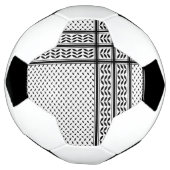 Keffiyeh Symbool van het Palestijnse Verzetspatroo Voetbal (Gedraaid)