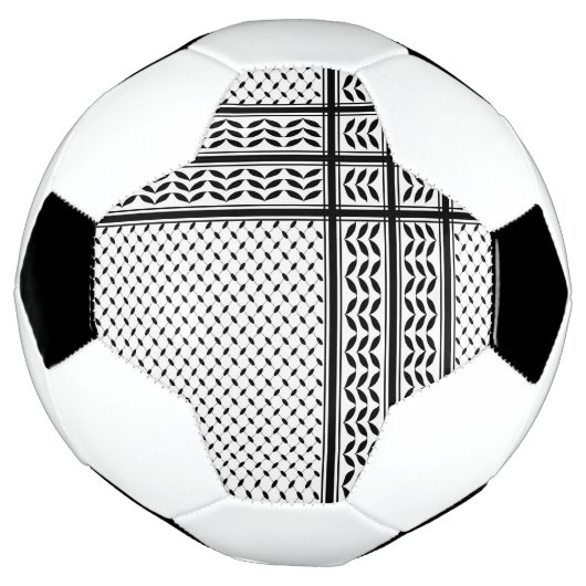 Keffiyeh Symbool van het Palestijnse Verzetspatroo Voetbal (Gedraaid)