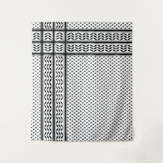 Keffiyeh Symbool van het Palestijnse Verzetspatroo Wandkleed (Voorkant)