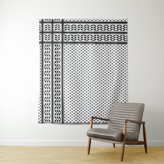 Keffiyeh Symbool van het Palestijnse Verzetspatroo Wandkleed (In situ)