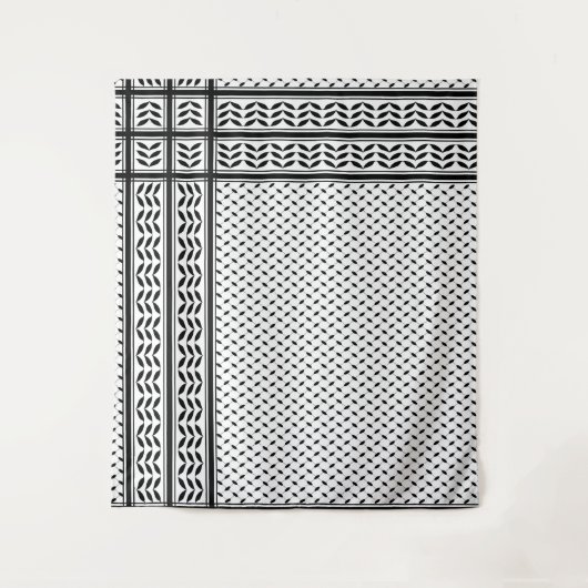 Keffiyeh Symbool van het Palestijnse Verzetspatroo Wandkleed (Voorkant)