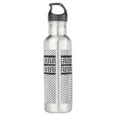 Keffiyeh Symbool van het Palestijnse Verzetspatroo Waterfles (Achterkant)