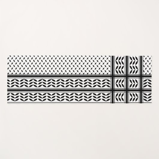 Keffiyeh Symbool van het Palestijnse Verzetspatroo Yogamat (Voorkant (horizontaal))
