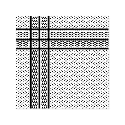 Keffiyeh Symbool van het Palestijnse Verzetspatroo Zelfinktende Stempel (Design)