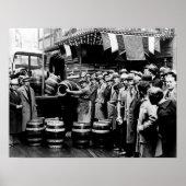 KEG BEER WORDT GELEVERD ALS VERBOD EINDT 1933 POSTER (Voorkant)