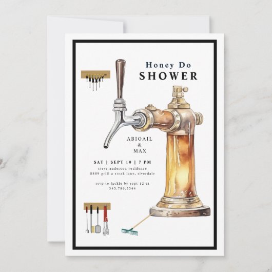 Keg Honey Do Couples Wedding Shower II Kaart (Voorkant)