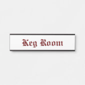 Keg Room Red Deurbordje (Voorkant)