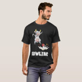 Kegel Koe Grappige Bowling Bowler Strike Bowling T-shirt (Voorkant volledig)