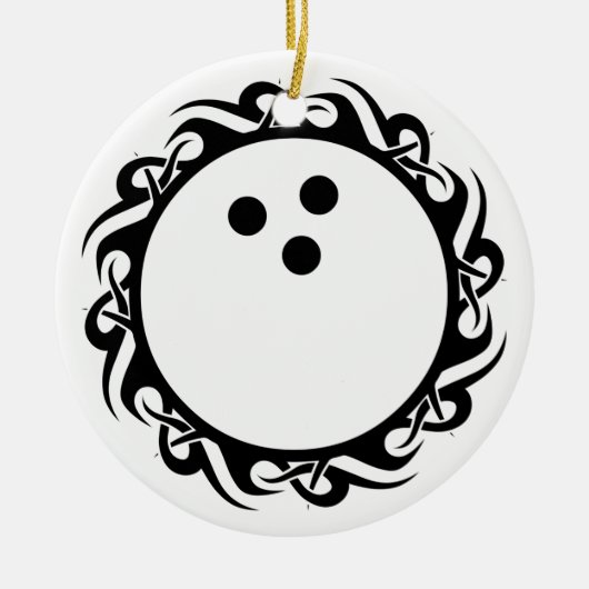 kegelbal keramisch ornament (Voorkant)