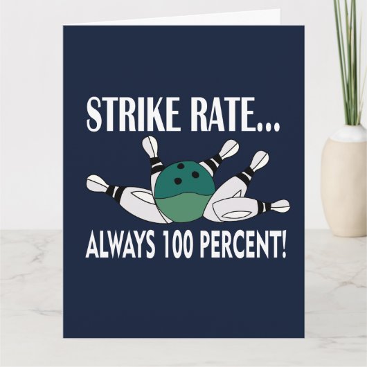 Kegelbal Strike Team Groet Kaart (Voorkant)