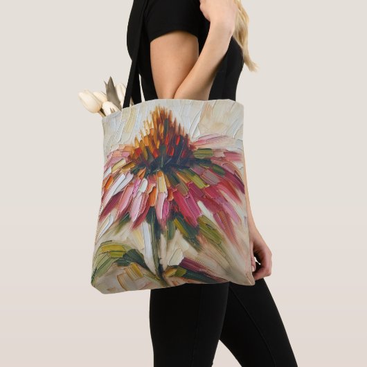 Kegelbloem impasto schilderij tote bag (Dichtbij)