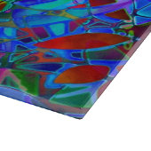 Kegelbord Floral Abstract Glas in lood Snijplank (Hoek)