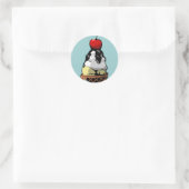 Kegelcupcake ronde sticker (Tas)