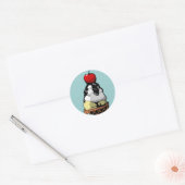 Kegelcupcake ronde sticker (Envelop)