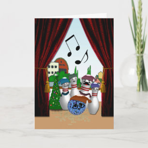 Kegelen Carol Feestdagen Kaart