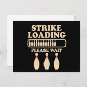 Kegelen met Strike Loading Bowling Speler Citaat B Briefkaart (Voorkant / Achterkant)