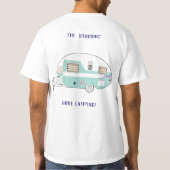 Kegelkampeerwagen RV Trailer Camper Trip Vacking T-shirt (Achterkant)