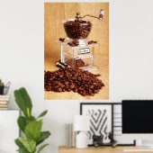 Kegelmühle Kaffeemühle Coffee mill Poster (Thuiskantoor)