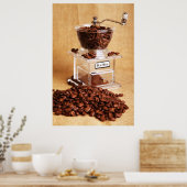 Kegelmühle Kaffeemühle Coffee mill Poster (Keuken)