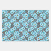 Kegelpinguïns kerstfloralen inpakpapier vel (Voorkant 2)