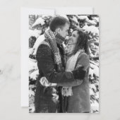 Kegels art bruin grijs winter bruiloft foto kaart (Achterkant)