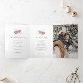 Kegels bruin grijs winter herfst bruiloft drieluik programma (Binnen)