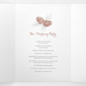 Kegels bruin grijs winter herfst bruiloft drieluik programma (Binnenkant midden)