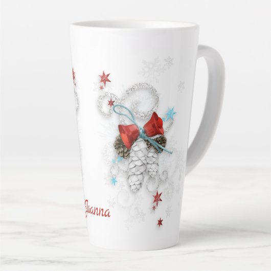 Kegels en bellen latte mok (Rechterhoek)