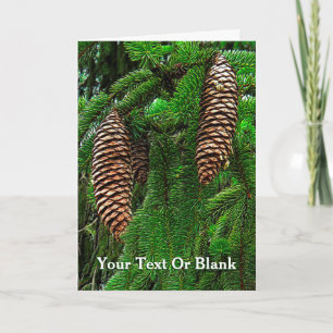 Kegels en naalden feestdagen kaart