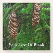 Kegels en naalden glazen onderzetter (Voorkant)