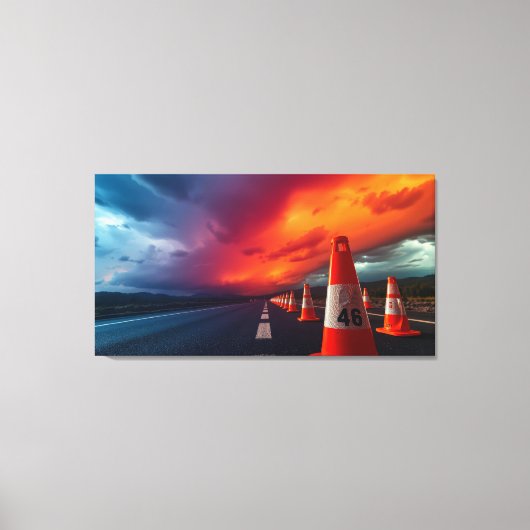 kegels op de weg canvas afdruk (Voorkant)