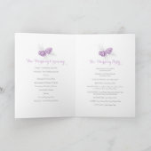 Kegels paarse grijze herfstbruiloftsprogramma's programma (Binnen)