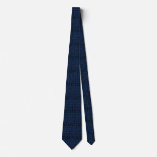 Kegelvormige Vintage Floral Swirl Blue Black Strop Stropdas