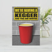 Kegger-uitnodigingen Kaart (Staand voorkant)