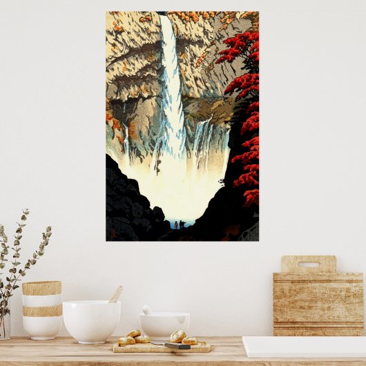 Kegon Waterfall at Nikko Kasamatsu Shiro 1952 Poster (Keuken)