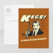 Kegs: 16 Gallons vloeibaar geluk Briefkaart (Voorkant / Achterkant)