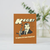 Kegs: 16 Gallons vloeibaar geluk Briefkaart (Staand voorkant)