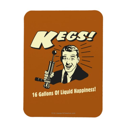 Kegs: 16 Gallons vloeibaar geluk Magneet (Verticaal)