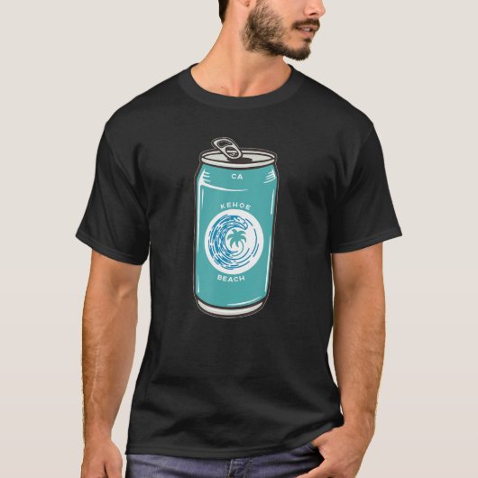 Kehoe Beach California Ca Bier Soda Can Vakantie S T-shirt (Voorkant)